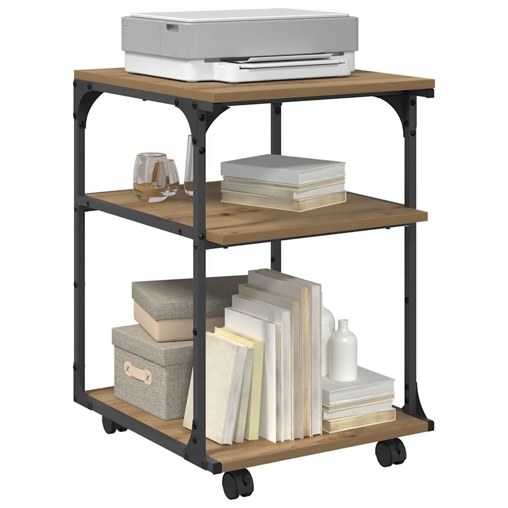 Printer Stand Artisan Oak 43 X 48 X 64 Cm Particleboard