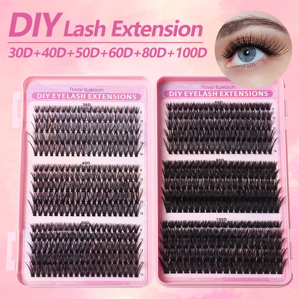 JOMAY Custom Logo Cluster Lashes Private Label DIY Eyelash Extensions Cluster Lash Kit