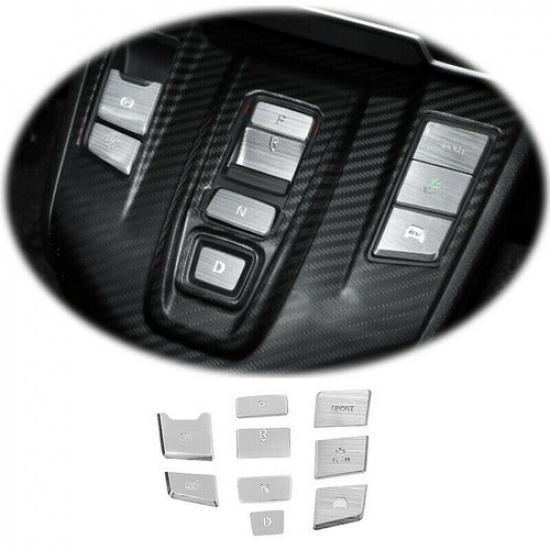 Aluminum 4X Gear Shift Button Sticker Trim For Honda CR-V CRV 2017-2022 Hybrid