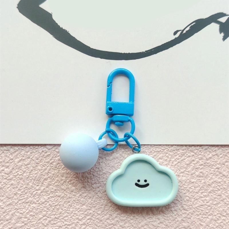 Creative Resin Keychain With Artificial Flowers Hearts Smile Faces Pendant For Personalised Jewelry Accessories
