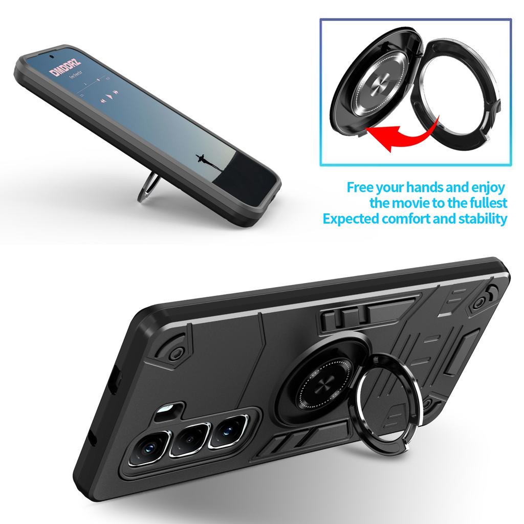 Case For Infinix Hot 50 Pro/Plus + 4G Armor Shockproof Ring Stand Holder Shell Coque Fundas For Infinix Hot 50i