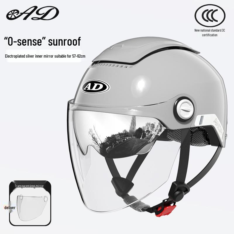National Standard Class A 3C Certified All-Season Electric Bicycle Helmet with Sunroof and Summer Sun Protection One Size