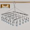 Aluminum Alloy Multi-functional Clothes Drying Rack with Clips for Balcony Storage
