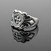 Trendy Retro Knight Shield Cross Ring Charming Men's Ring New Fashion Cross Amulet Jewelry Hip Hop Punk Accessories Party Gift