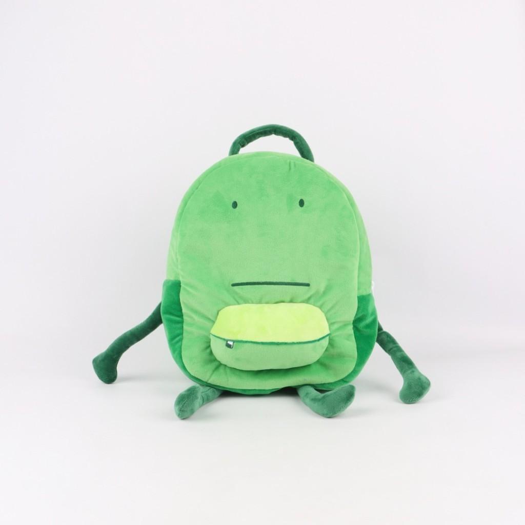 Очаровательный зеленый рюкзак Liam, плюшевая игрушка, мягкий короткошерстный плюшевый рюкзак в виде животного