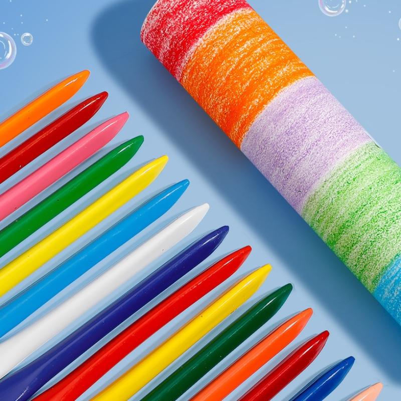 Oil Pastels Art Drawing Stationery Oil Painting Drawing Sticks Colored Crayons Dual Head Triangle Crayons 12-36 Colors Safe Kids