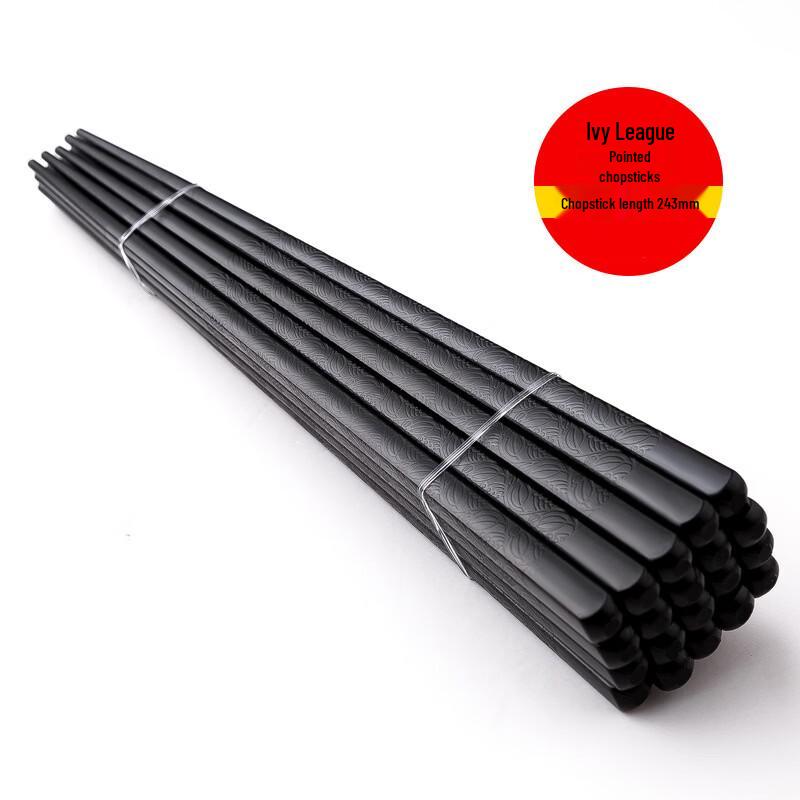 Shuangshihui Japanese Style Alloy Chopsticks - 5 Pairs
