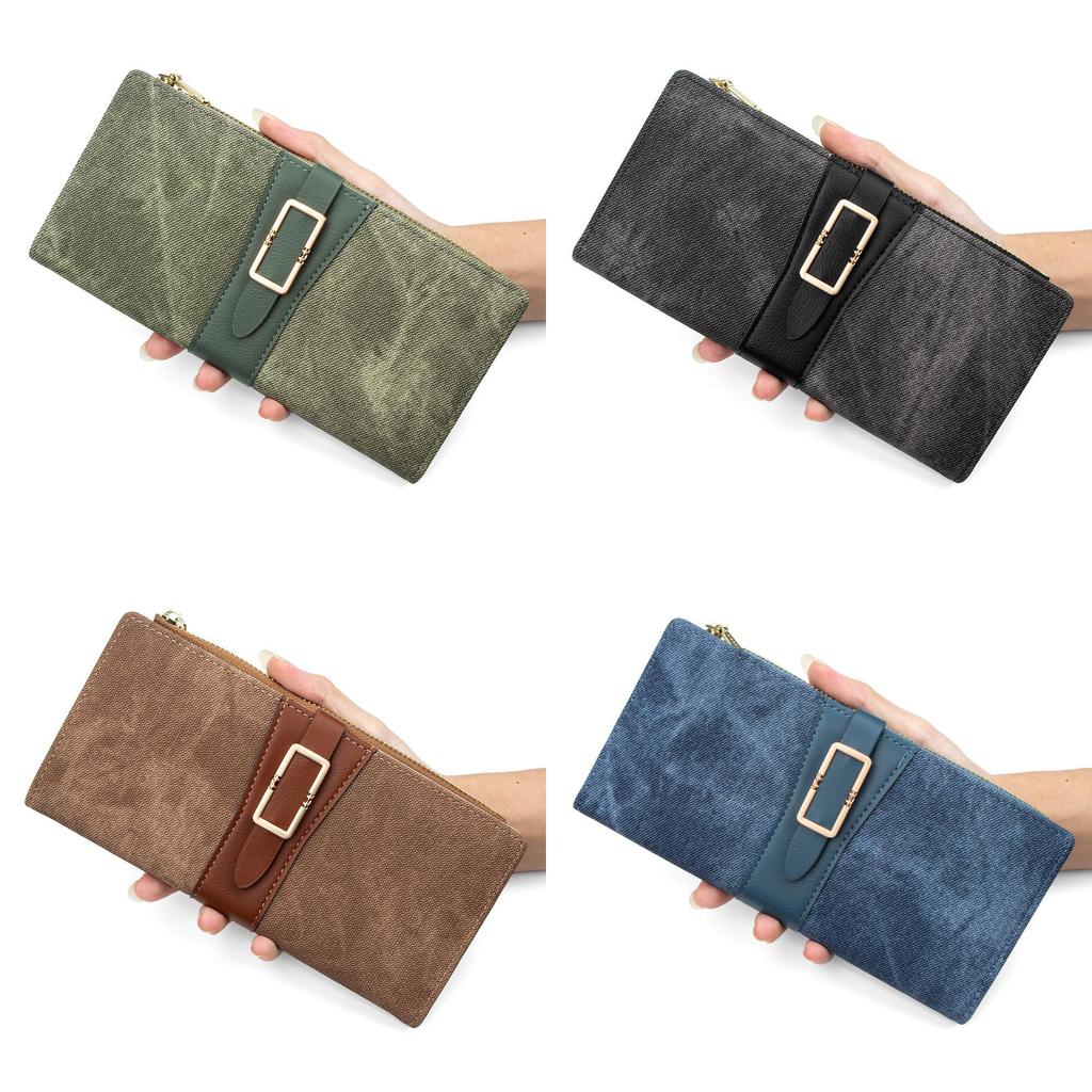 Pu Leather Ladies Wallet With Multicard Slots And Zipper Coin Pocket For Daily Use