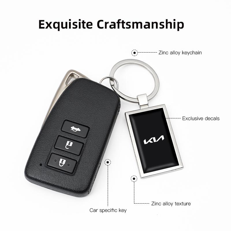 Car Badge Keychain Pendant Metal Keyring Valve For KIA K5 K9 Sorento Ceed Sportage Carnival Stinger Niro Cadenza Soul Cerato EV6 sdvc80