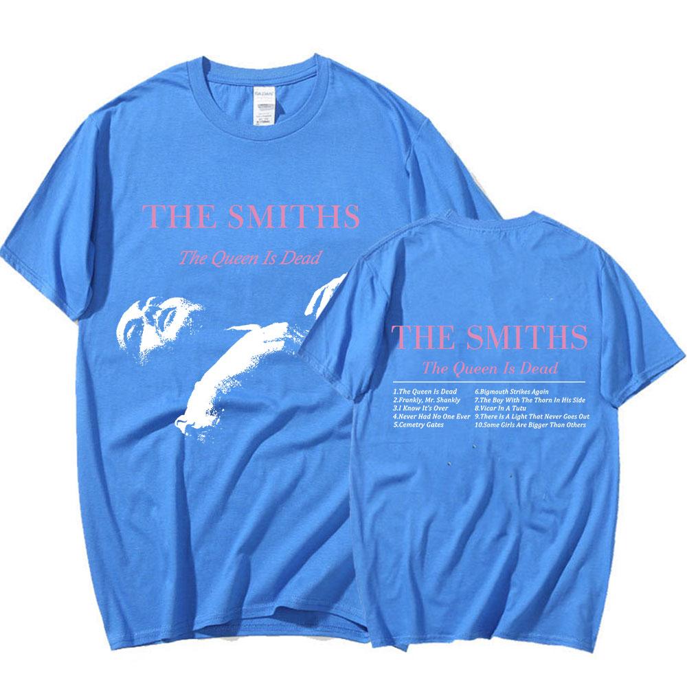 The Smiths The Queen Is Dead T Shirts Men Punk Rock Band 1980's Indie, Morrissey Short Sleeve T-shirt Oversized Cotton T Shirt