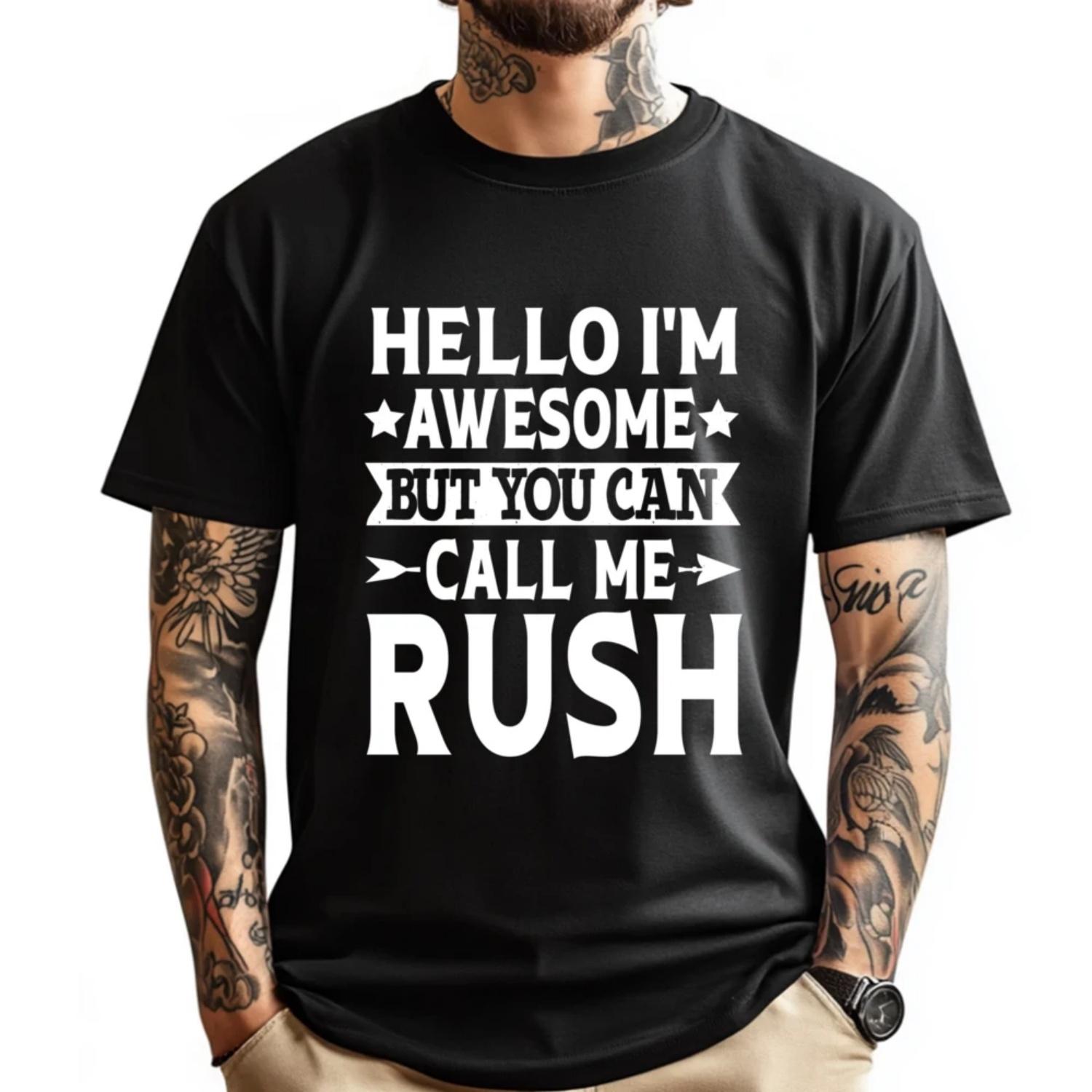 

Rush Surname Call Me Rush Family Team Last Name Rush Black Graphic T Shirts Student T-Shirt Luxury Clothing S чёрный