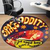 1pc Space Oddity Chair Carpet for Office Non-Slip, Soft & Comfortable, Carpet for Office, Gaming, Lightweight Round Floor Mat