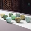 Longquan Celadon Ge Kiln Ice Crack Lotus Petal Tea Tasting Cup