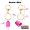 1Pcs Practical Silicone Keychain Cap Accessories Portable Durable Holder Keyring Compatible For Lipgloss Storage And Balm Cap