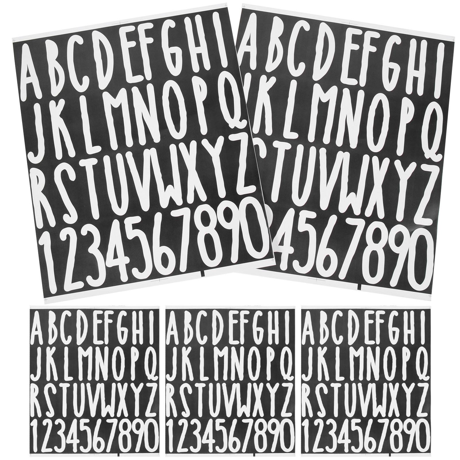 

Reflective Mailbox Letters Decals Easy Peel Stick PVC Number Stickers for Home Number Stickers for Mailbox Sticker Letters білий