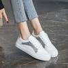 Fashion Comemore Spring Autumn Women Flat Sneakers Casual White Student Running Sports Shoes Sequins Color Blocking Lace Up Board Tenis