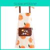Waterproof Apron For Kitchen With Pockets Creative Oil Resistant Cotton Linen Apron For Family