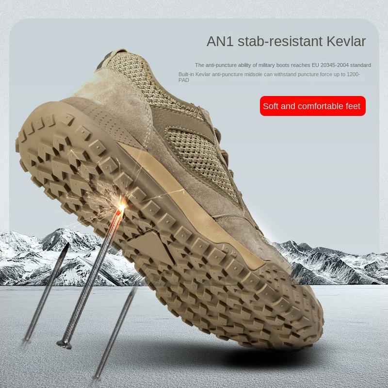 Labor Insurance Shoes Men's Breathable Deodorant Non-slip Wear-resistant Shoes Anti-smashing and Anti-piercing Steel Head Shoes