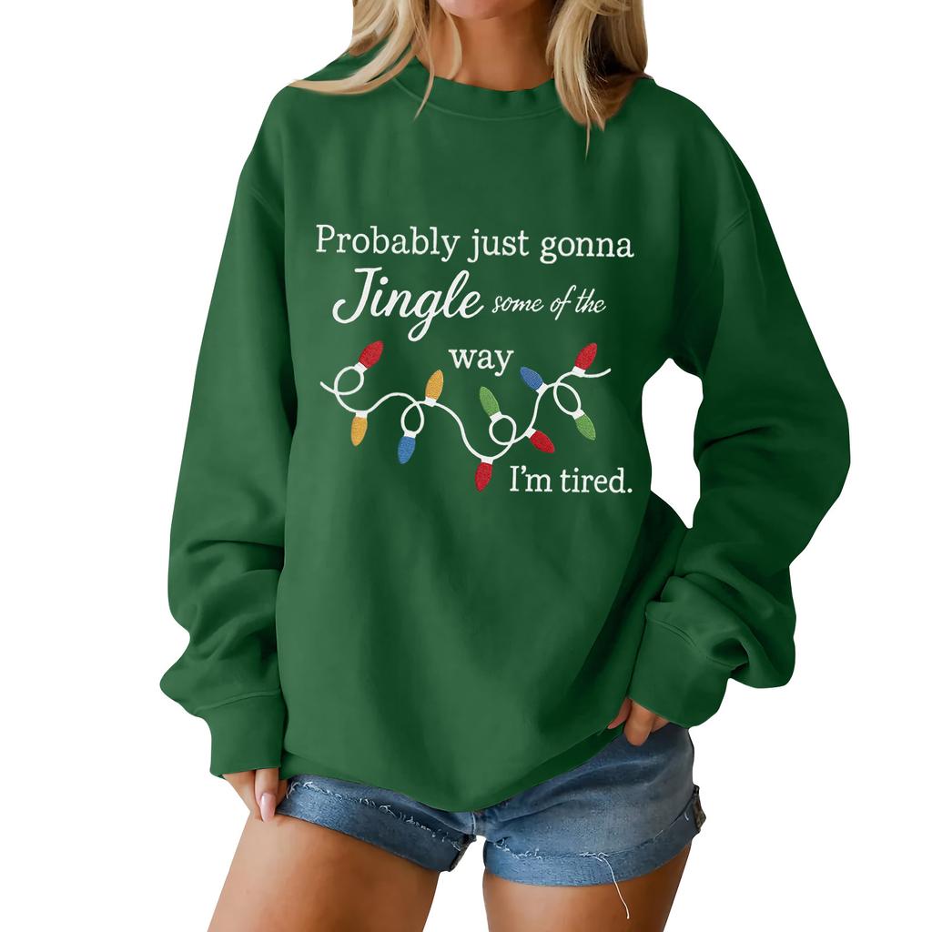 Christmas T-Shirts And Sweatshirts, Women'S Sweatshirts, Long-Sleeved Pullover Sweatshirts, Women'S Long-Sleeved Tops