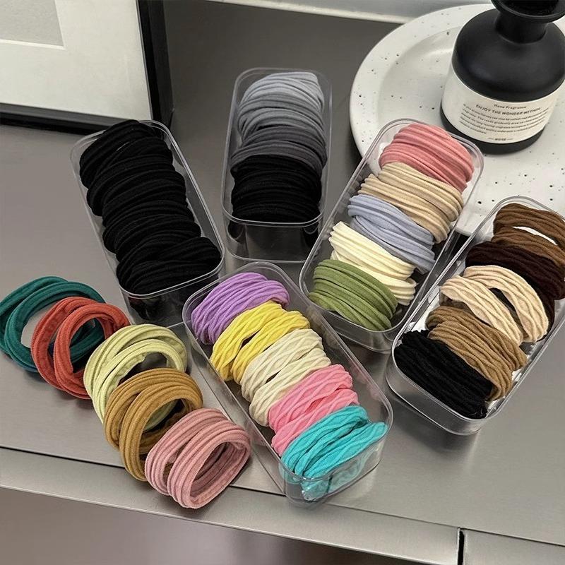 10 Stück Dick Einfach Randlos Haargummi Gummiband Hohe Elastizität und Haltbarkeit Mädchen Frauen Kopfschmuck Zubehör