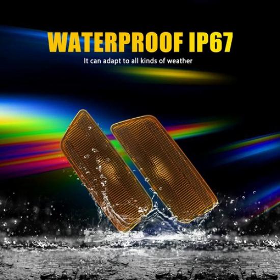 2PCS Fender Front Side Housing Light For 2010-2014 Amber Volkswagen USA MK6 GTI