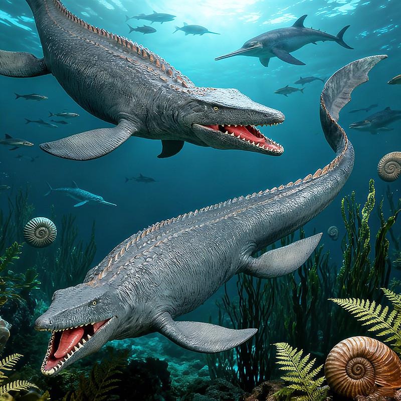 Ancient Marine Sea Monster Dinosaur Model For Kids Boys Gift With Movable Jaw