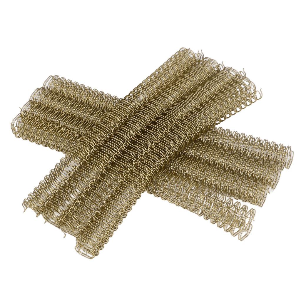 100Pcs Double Loop Wire Binding Spine 100 Sheet Capacity 3:1 Pitch 34 Loop 12.7mm Diameter Set Kit for A4 Paper Light