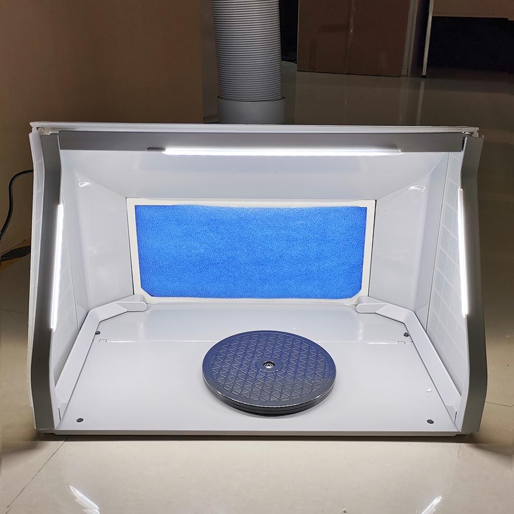 100-240V Spray Extractor Set Exhaust Filter LED Light Adjustable Switch Model Crafts Paint Kit Airbrush Spray Paint Booth Kit