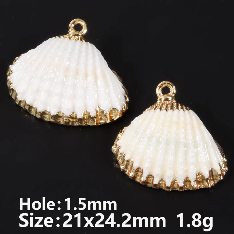 

6pcs Colorful Shell Pendant Charms For Jewelry Making Supplies Vintage Bohemian Accessories Handmade Necklace Earring Materials