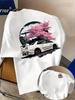 Unisexs New Super Sports Car Pattern Printed Tshirt Suitable For Daily Casual Wear With A Street Style Unisexs Roundneck Tshirt
