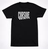 Cursive T-Shirt Black Distorted Text Logo Indie Emo Post-Hardcore Band Tee