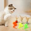 Cat Toys, Camphor Wood Pet Insect-repellent Balls, Feather Cat Toys, Caterpillar Self-entertainment Cat Toys, Pet Toys