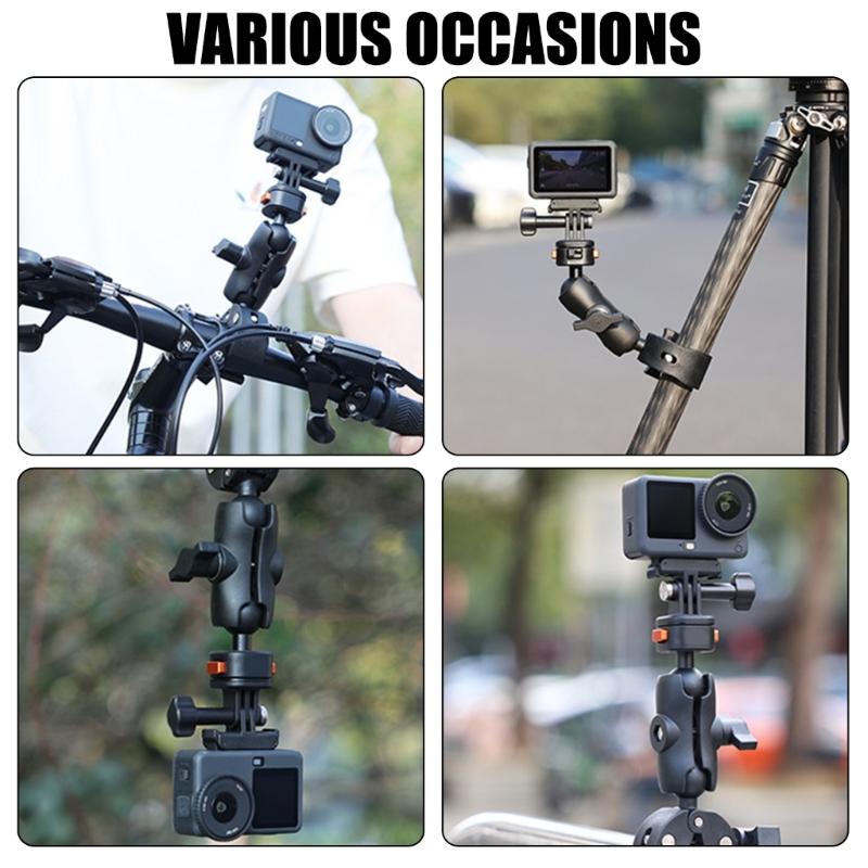 Universal Magnetic Quick Release Mount For Action Camera 360 Rotation And 18 45mm Clamp Ranges For Biking Motorcycle
