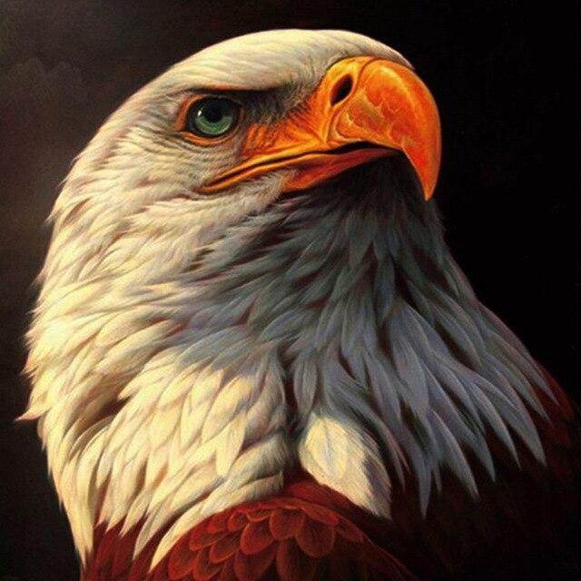 

Полный квадрат 5D алмазная живопись Орел DIY Алмазная вышивка животное горный хрусталь картина вышивка крестом украшение Full Square 25x25CM светло-синий