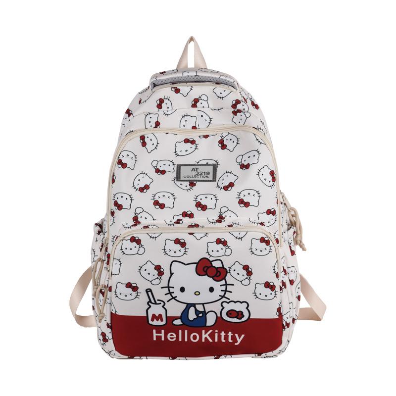 Schoolbag Large Capacity Hello Kitty Backpack Casual Cartoon Korean Version Cute Printed School Bag Lightweight Travel Backpack