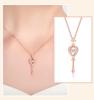 Collier Sceptre Cœur en Argent Sterling Star City - Pendentif de Luxe Léger pour Femme avec Détails Micro-Sertis sur Chaîne Claviculaire