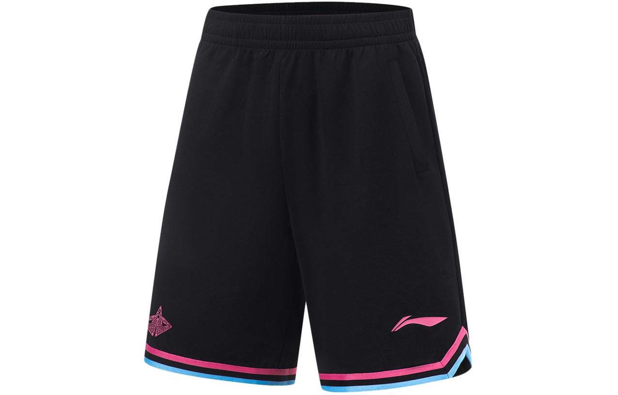 Li Ning Casual Shorts Men s Black Azalea Pink AAPU209-2 2XL