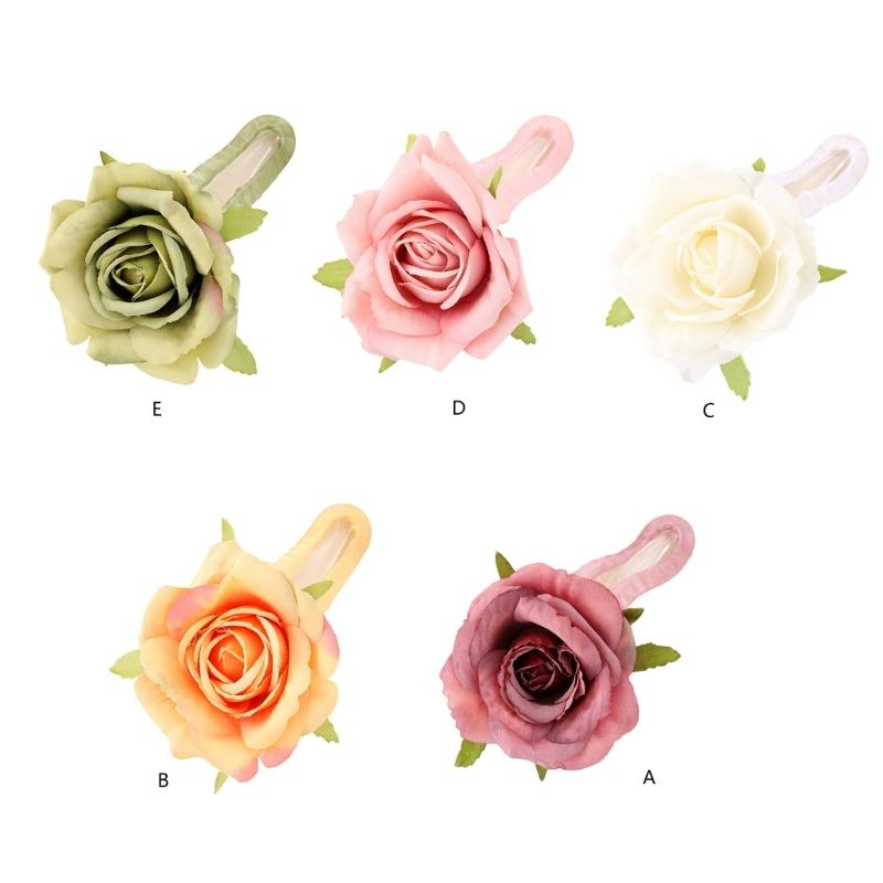 French Styles Rose Flower Hair Clip Strong Claw For Women And Girl Perfect For Wedding Parties And Everyday Wear