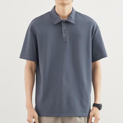 Summer Men's Polo Collar Short Sleeve Polo Shirt Quick Drying Loose Casual T-shirt Man Solid Color Top