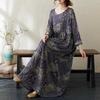 Round Neck Long Sleeve Loose Skinny Big Swing A-line Dress