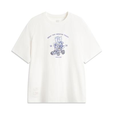 Li Ning X Disney Toy Story Serie Amerikanische Casual-Mode Einfacher Druck Cool Dry Bequem Atmungsaktiv Rundhals Kurzarm T-Shirt AHSV687-1