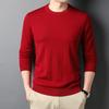 Thin Men's Woolen Sweater Round Neck Men Base Sweaters Solid Color Man Sweater for Male Tops