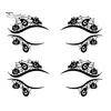 Cosmetic Transfers for Adults 2 Pairs Halloween Eye Tattoo Stickers, Waterproof Temporary Face Decals with Ghostly Decorations Pumpkin Bat Spider Web,