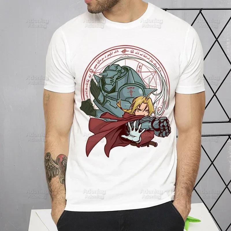 Tričko Fullmetal Alchemist Harajuku Alphonse Elric Trička Krátký rukáv Móda Ležérní Edward Elric Tričko Topy Trička