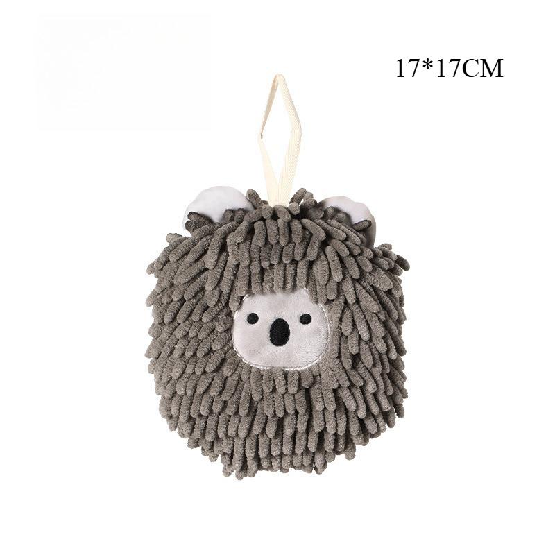

Hanging Type Absorbent Thick Hand Towel for Bathroom Kitchen Cute Animals Handball Wiping