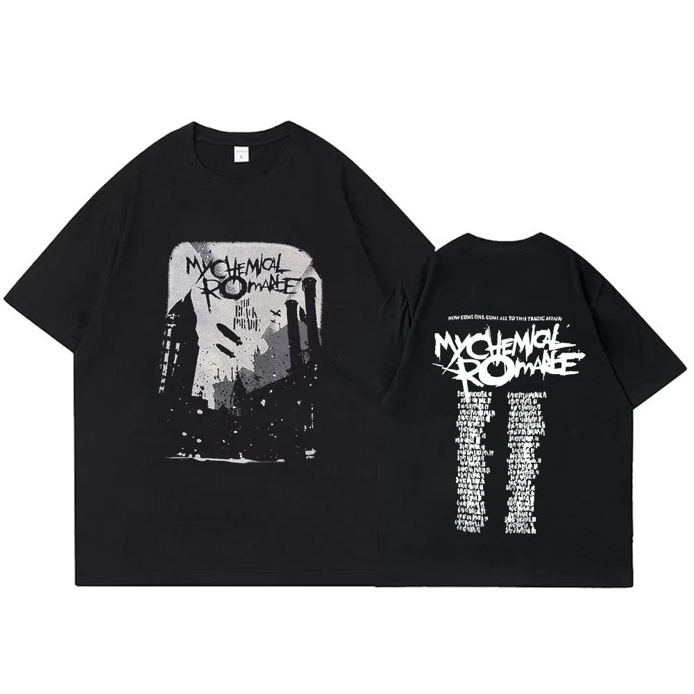 My Chemical Romance Tour Print T Shirt Candle Punk Band Sign Tops Short Sleeve T-shirt Men Cotton T Shirts
