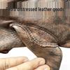 First Layer Cowhide Retro Riding Gloves - Irregular Color, Outdoor Protection & Driving Handling Gloves
