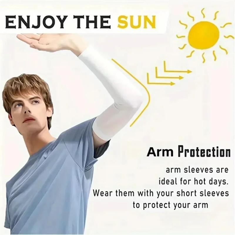 1/3 Pair Long Protect Arm Cover UV Protection Protector Cover Ice Silk Summer Sunscreen Outdoor Sports Arm Sleeves for Men Women