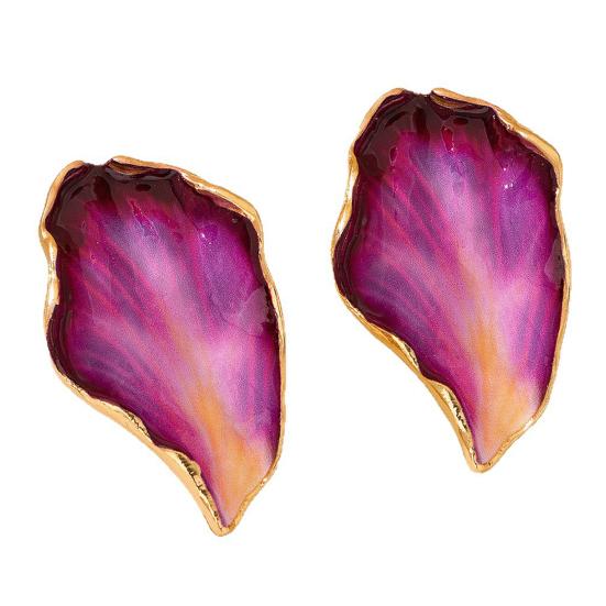 1 Paar Damenohrringe Mehrschichtig Gebrannt Bunt Durchscheinende Textur Emailleglasur Ohrringe Blütenblattdesign Antiallergische Ohrringe Schmuck Geschenk