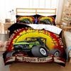Racing themed bedding 3D printed cartoon monster truck pattern, soft down anti allergy down duvet cover, adult bedding set, teen
